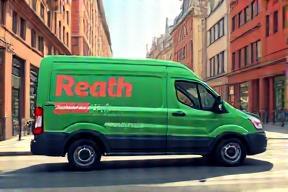 Blooms & Beyond delivery van driving through Manchester streets